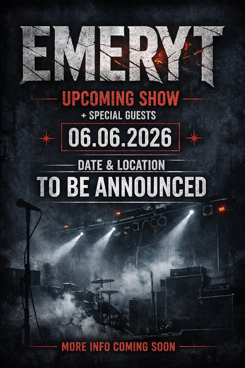 EMERYT kommender Konzertflyer